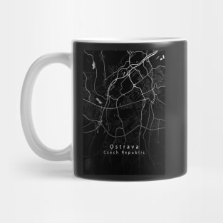 Ostrava Czech Republic City Map dark Mug